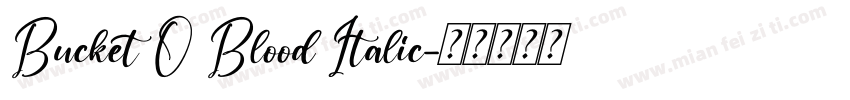 Bucket O Blood Italic字体转换